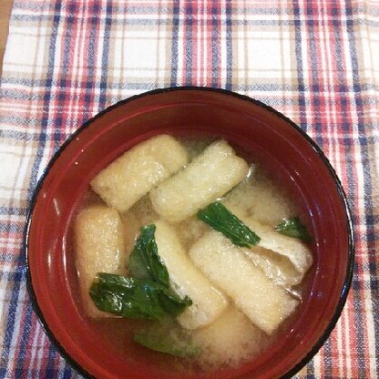 小松菜があったので作りました。
おいしかったです☆